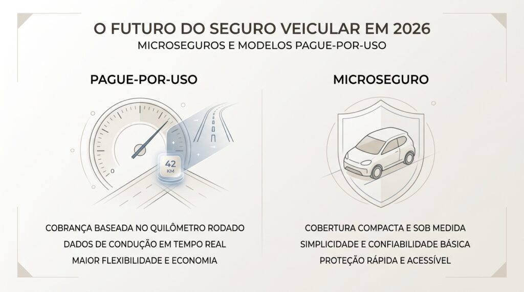 Micro-seguros e proteção veicular pay-per-use em 2026 com cobrança por uso, telemetria e cobertura flexível para motoristas.