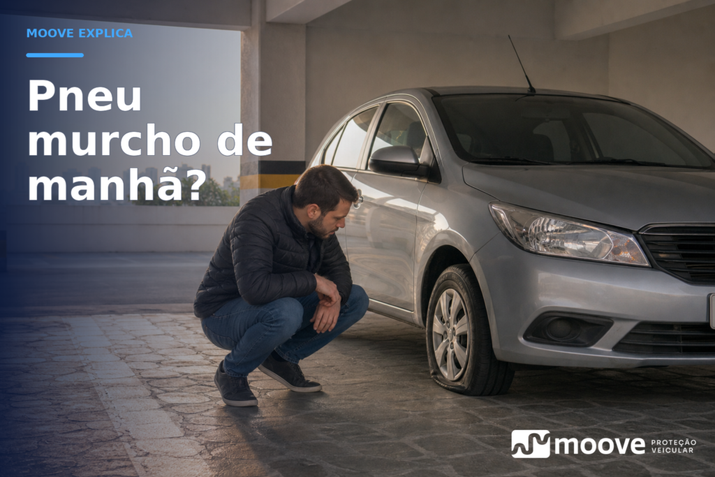 Pneu murcho “do nada” de manhã? 7 pistas para diferenciar frio, vazamento e risco de rodar assim