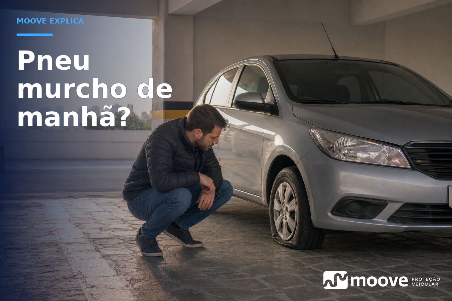 Pneu murcho “do nada” de manhã? 7 pistas para diferenciar frio, vazamento e risco de rodar assim